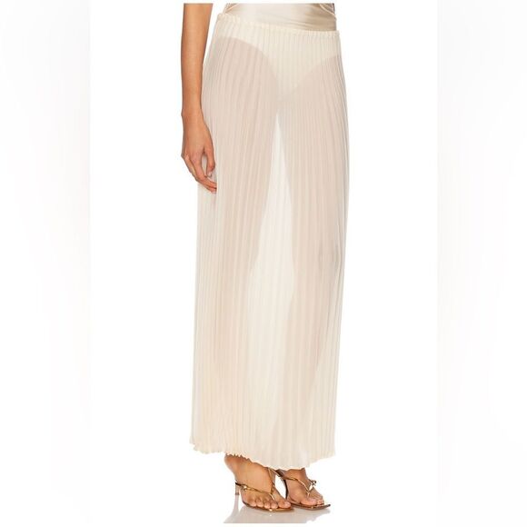Shani Shemer Thora Maxi Skirt Cream Size Large - Picture 3 of 11